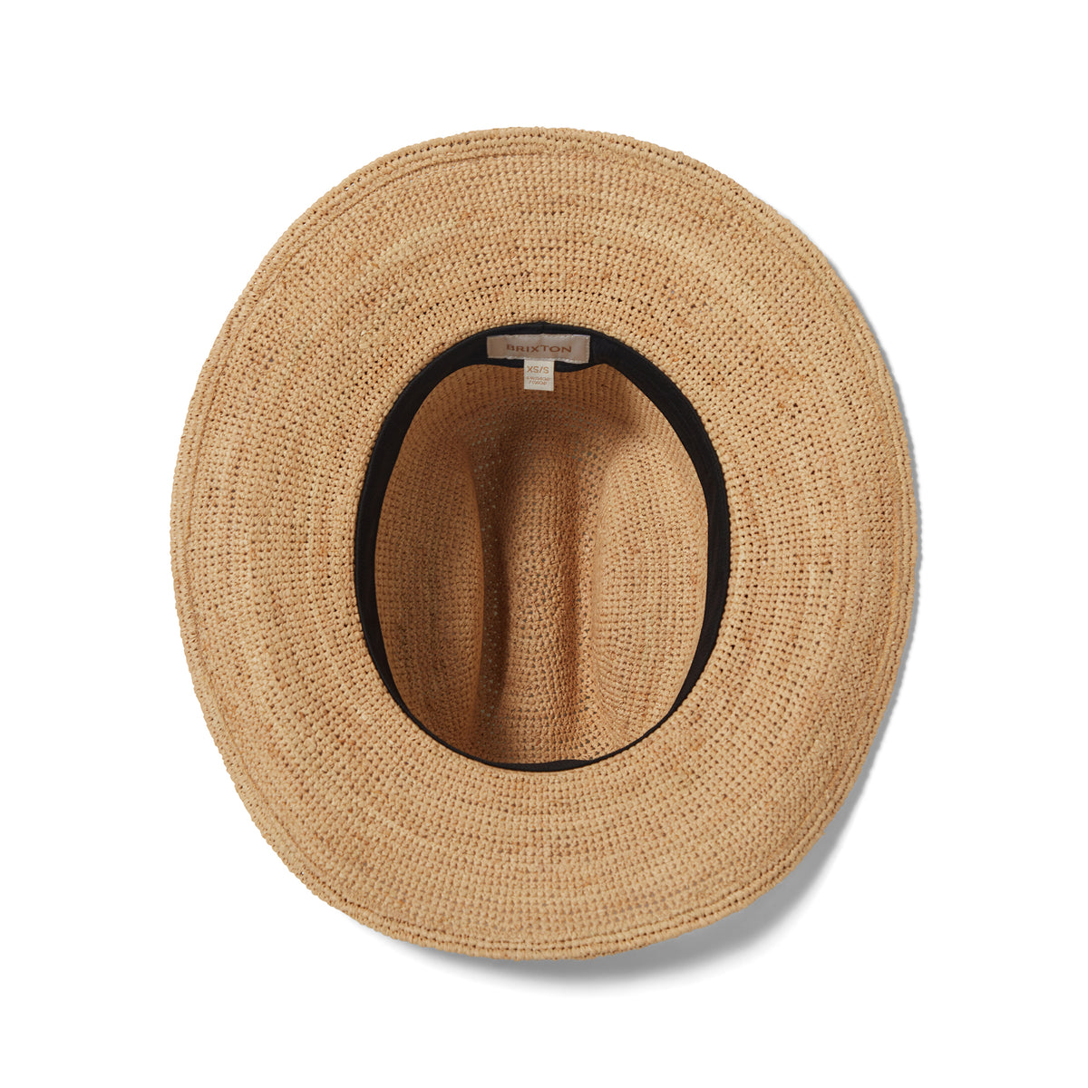 Chapeau de Cowboy en Raphia Crocheté Odessa beige sable BRIXTON