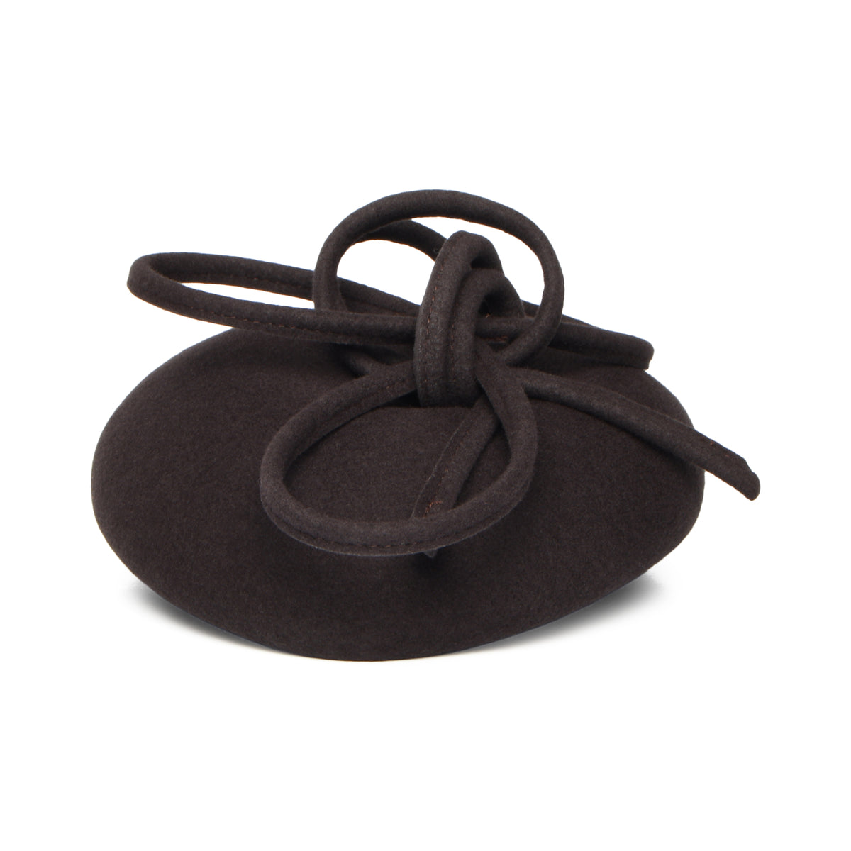 Chapeau Calot en Laine avec Boucles Rosey chocolat WHITELEY