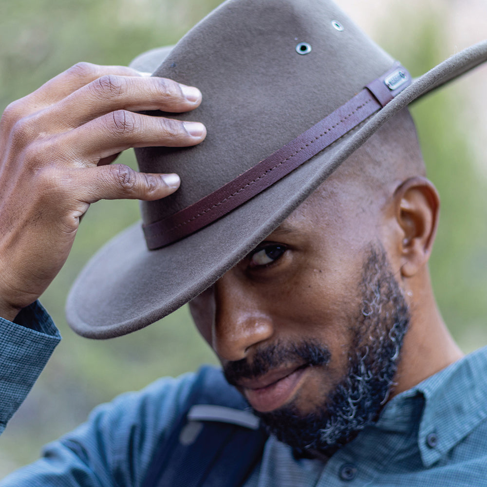 Chapeau Australien en Laine Feutrée Hydrofuge Winston marron SUNDAY AFTERNOONS