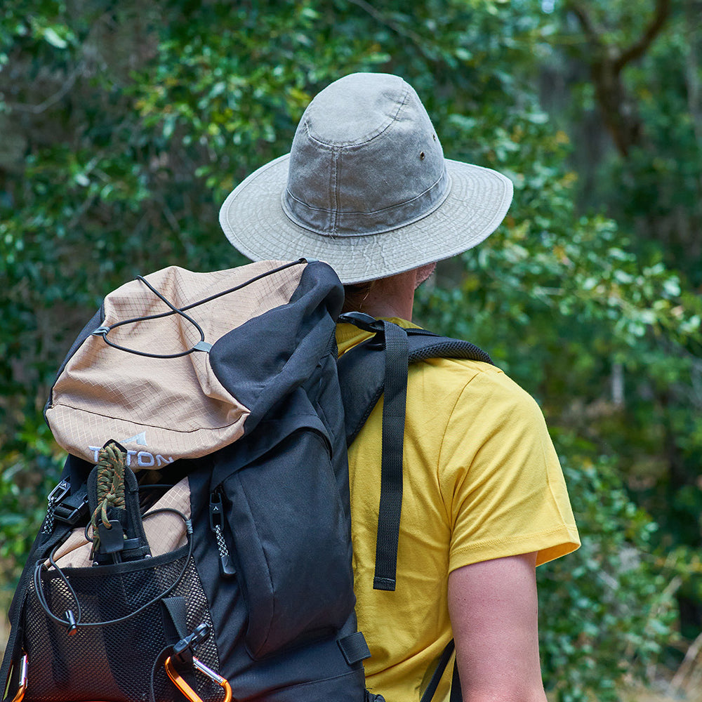 Chapeau Fedora Safari en Coton Rondavel olive DORFMAN PACIFIC