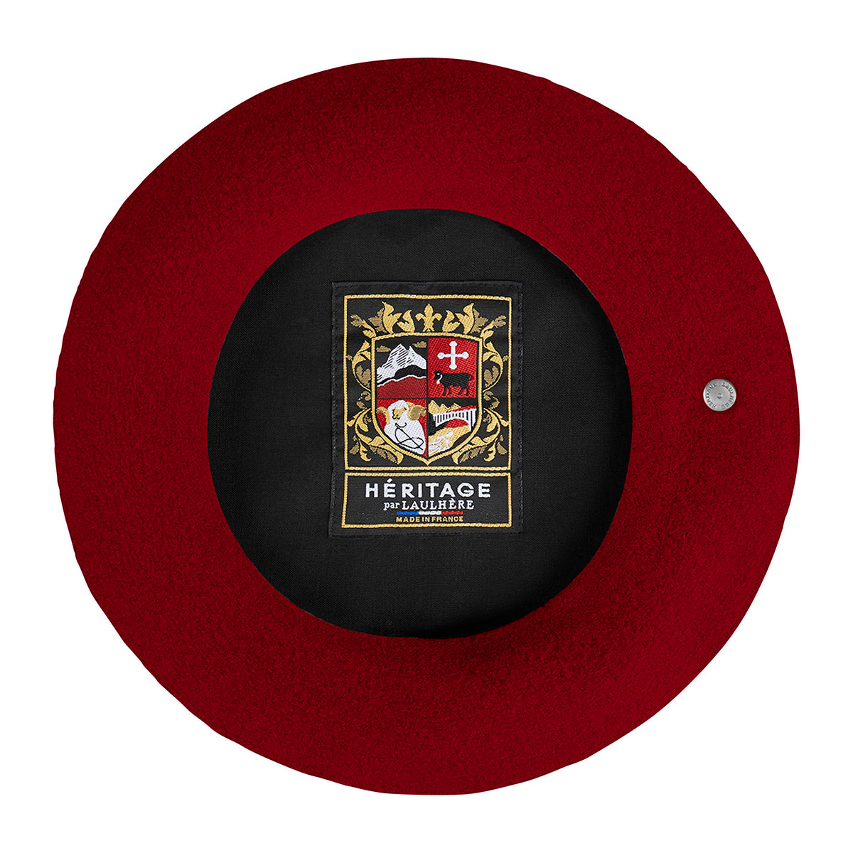 Béret Authentique en Laine Mérinos rouge LAULHÈRE