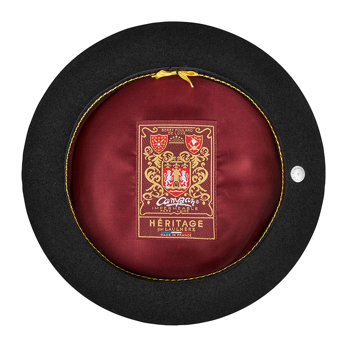 Béret en Laine Mérinos Campan Luxe noir LAULHÈRE