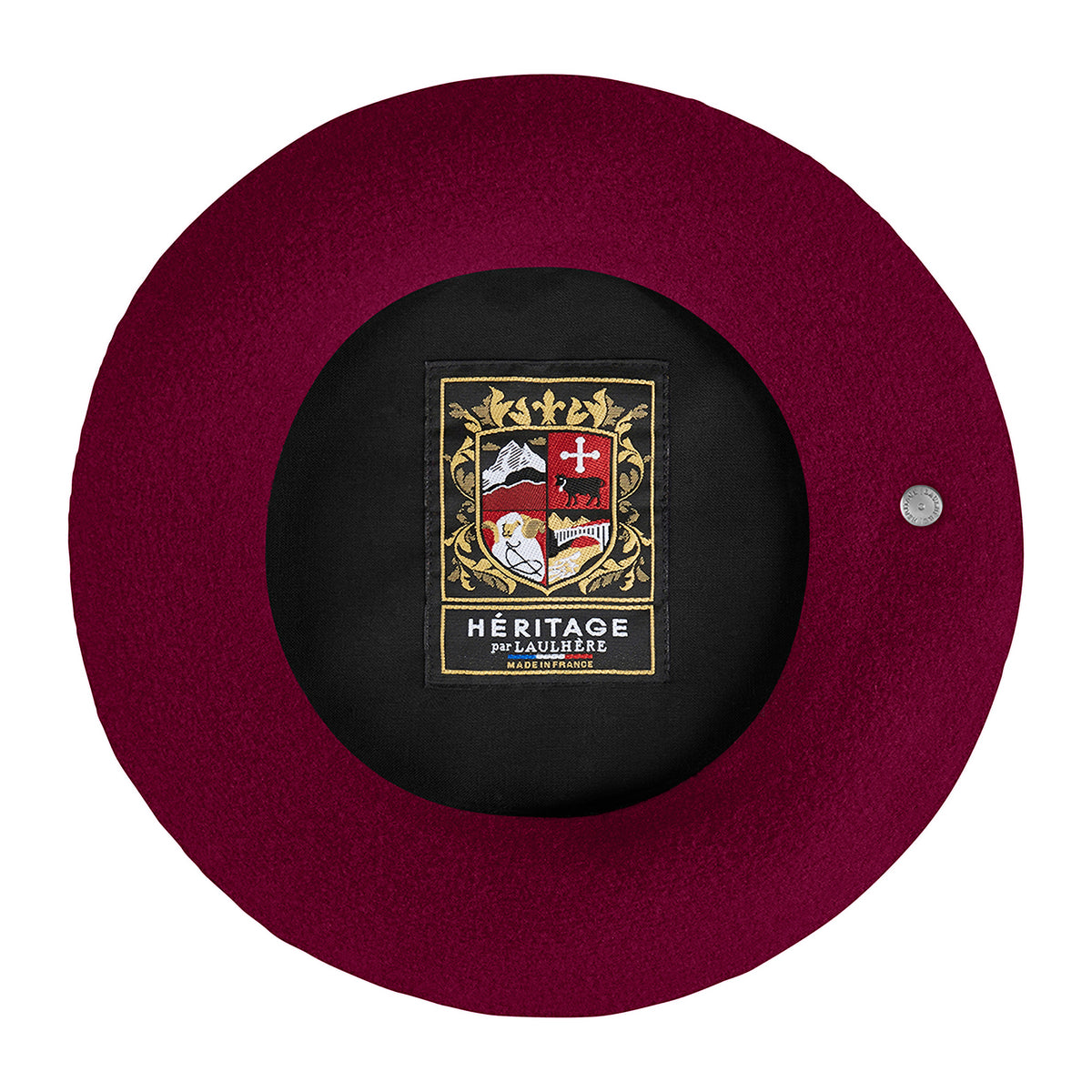 Béret Authentique en Laine Mérinos aubergine LAULHÈRE