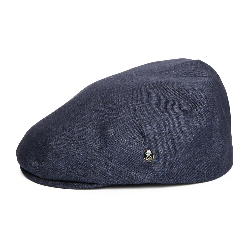 Casquette Plate en Lin Léger denim foncé CITY SPORT