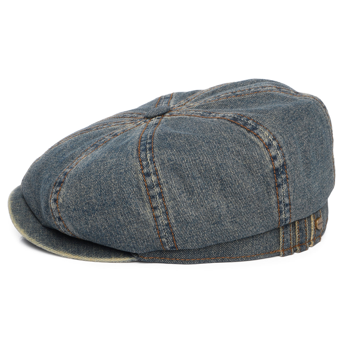 Casquette Gavroche en Denim Hatteras bleu délavé STETSON