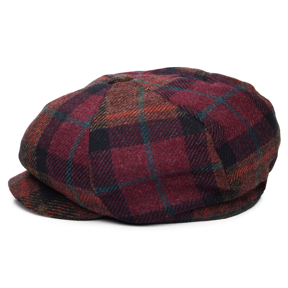 Casquette Gavroche Tartan en Laine Britannique quetsche-multi FAILSWORTH