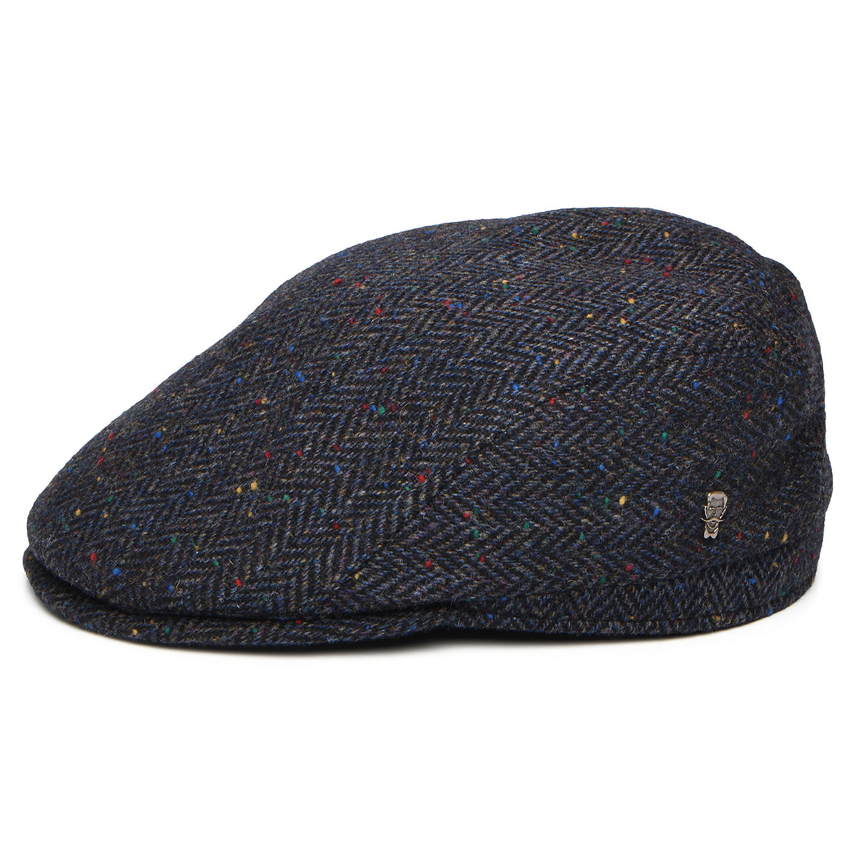 Casquette Plate en Laine Vierge à Chevrons Porto bleu marine CITY SPORT