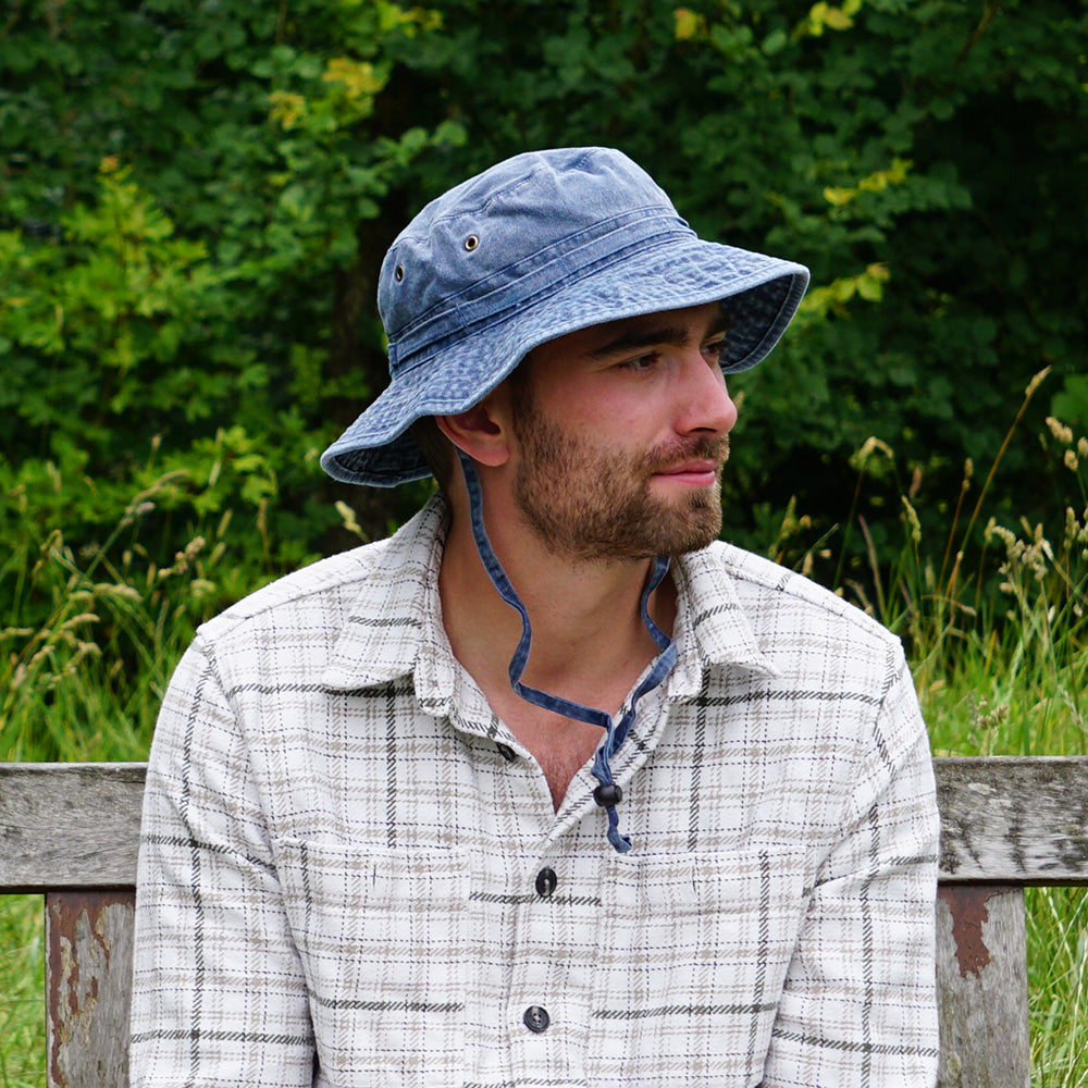Chapeau Bob Boonie en Coton Pliable bleu marine JAXON & JAMES