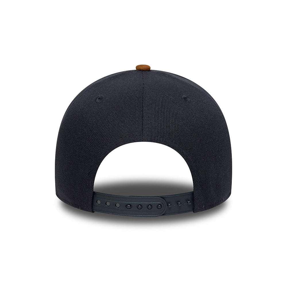 Casquette Snapback 9FORTY MLB Suede Visor A-Frame Detroit Tigers bleu marine-beige sable NEW ERA