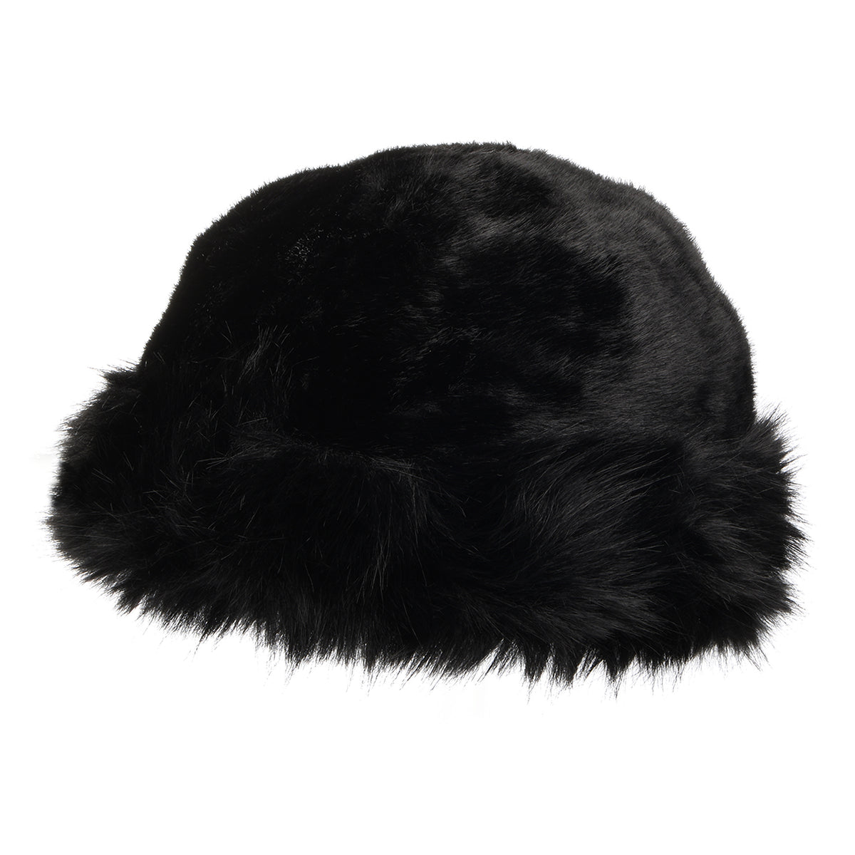 Chapeau Cloche en Fausse Fourrure noir WHITELEY