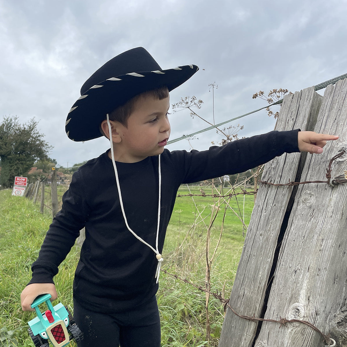 Chapeau de Cowboy Enfant noir-blanc JAXON & JAMES