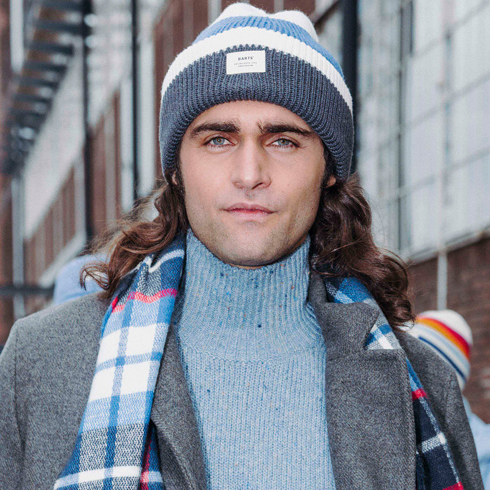 Bonnet Ardem bleu-blanc-anthracite BARTS