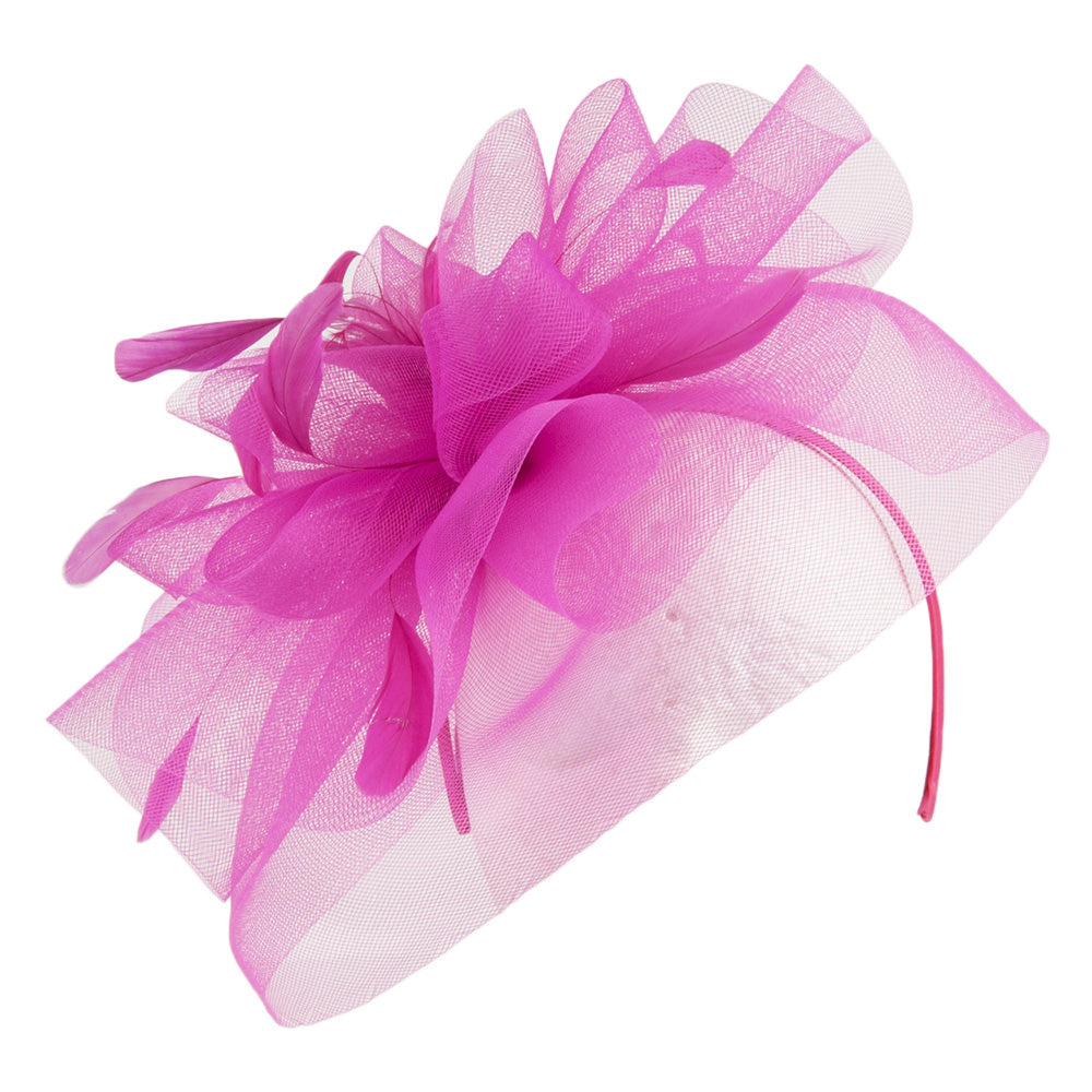 Chapeau Bibi avec Voile Joanne fuchsia JANE ANNE DESIGNS