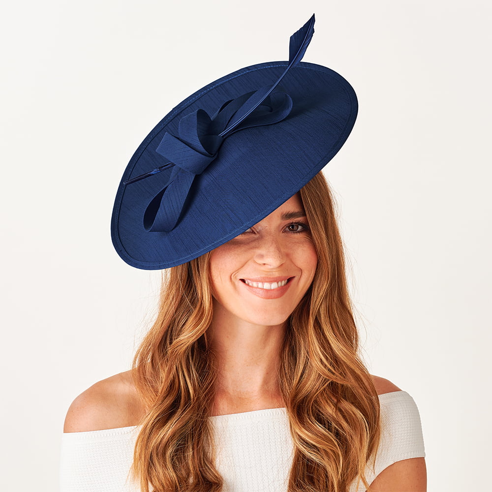 Chapeau Bibi Disque en Soie Madison bleu nuit FAILSWORTH
