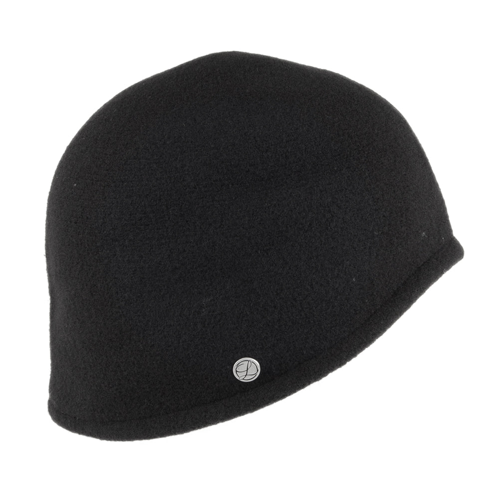 Chapeau Cloche en Laine Mérinos Seine noir HÉRITAGE PAR LAULHÈRE