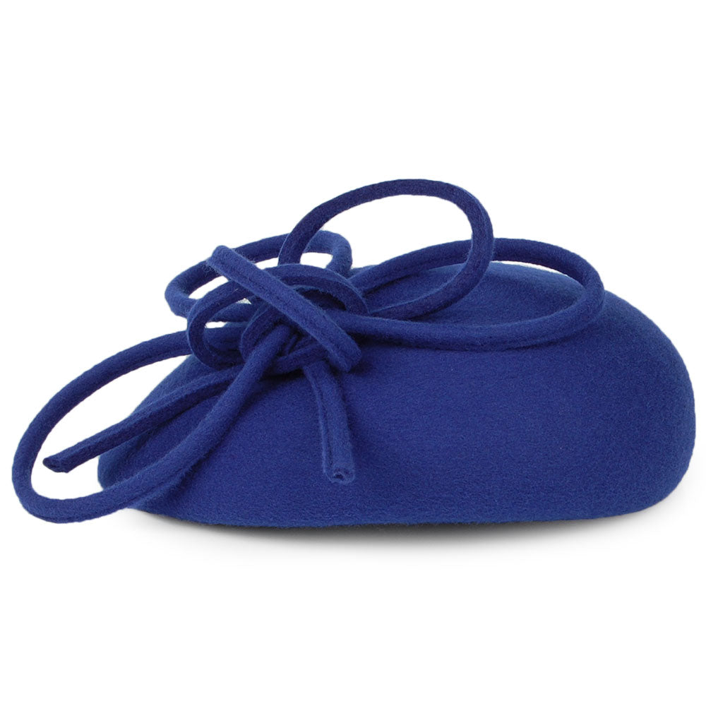 Chapeau Calot en Laine avec Boucles Rosey bleu roi WHITELEY