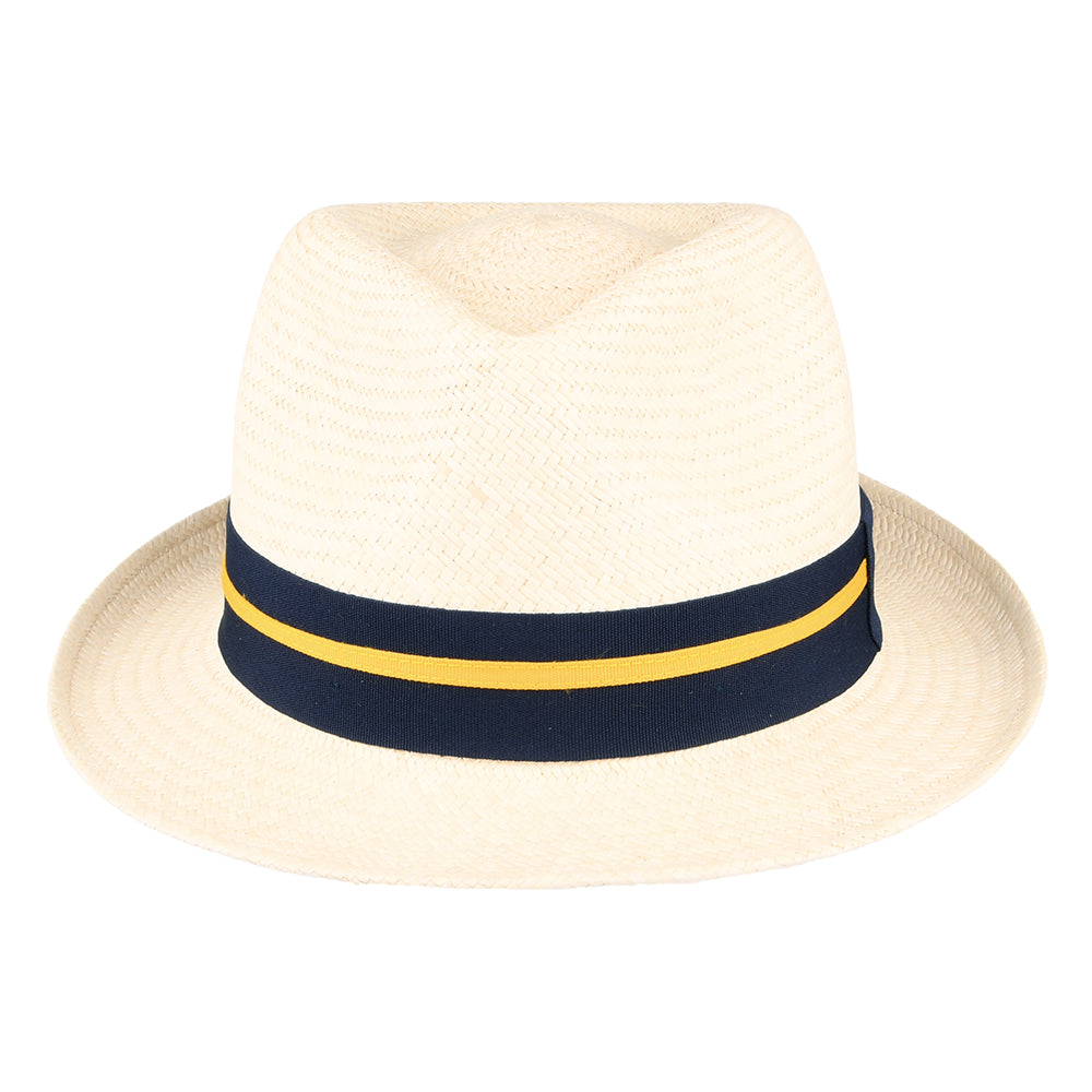 Chapeau Trilby Panama avec Bandeau à Rayures naturel FAILSWORTH