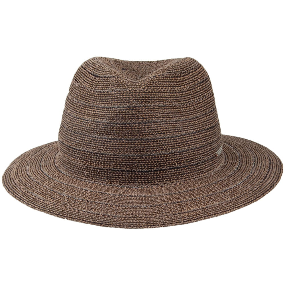Chapeau Fedora Été noir-naturel SEEBERGER
