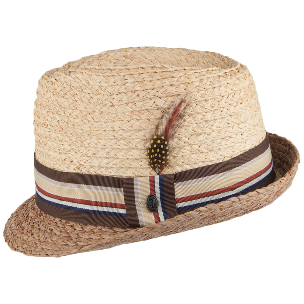 Chapeau Trilby en paille Trinidad naturel JAXON & JAMES