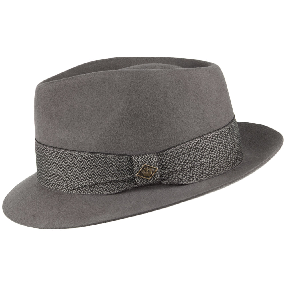 Chapeau Fedora en Laine Feutrée Griffin gris GOORIN
