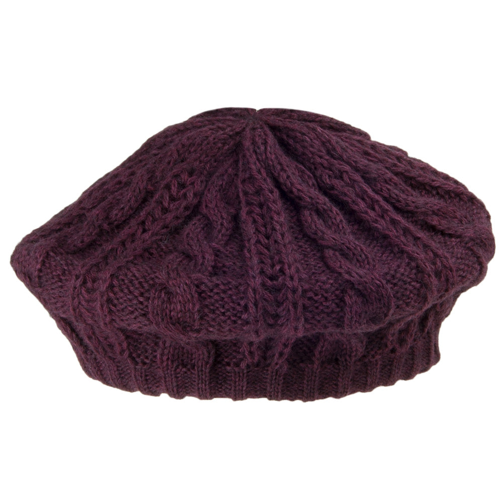 Béret à Torsades merlot WHITELEY