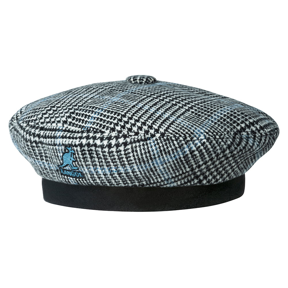 Béret à Carreaux Show Your Teeth noir-bleu KANGOL