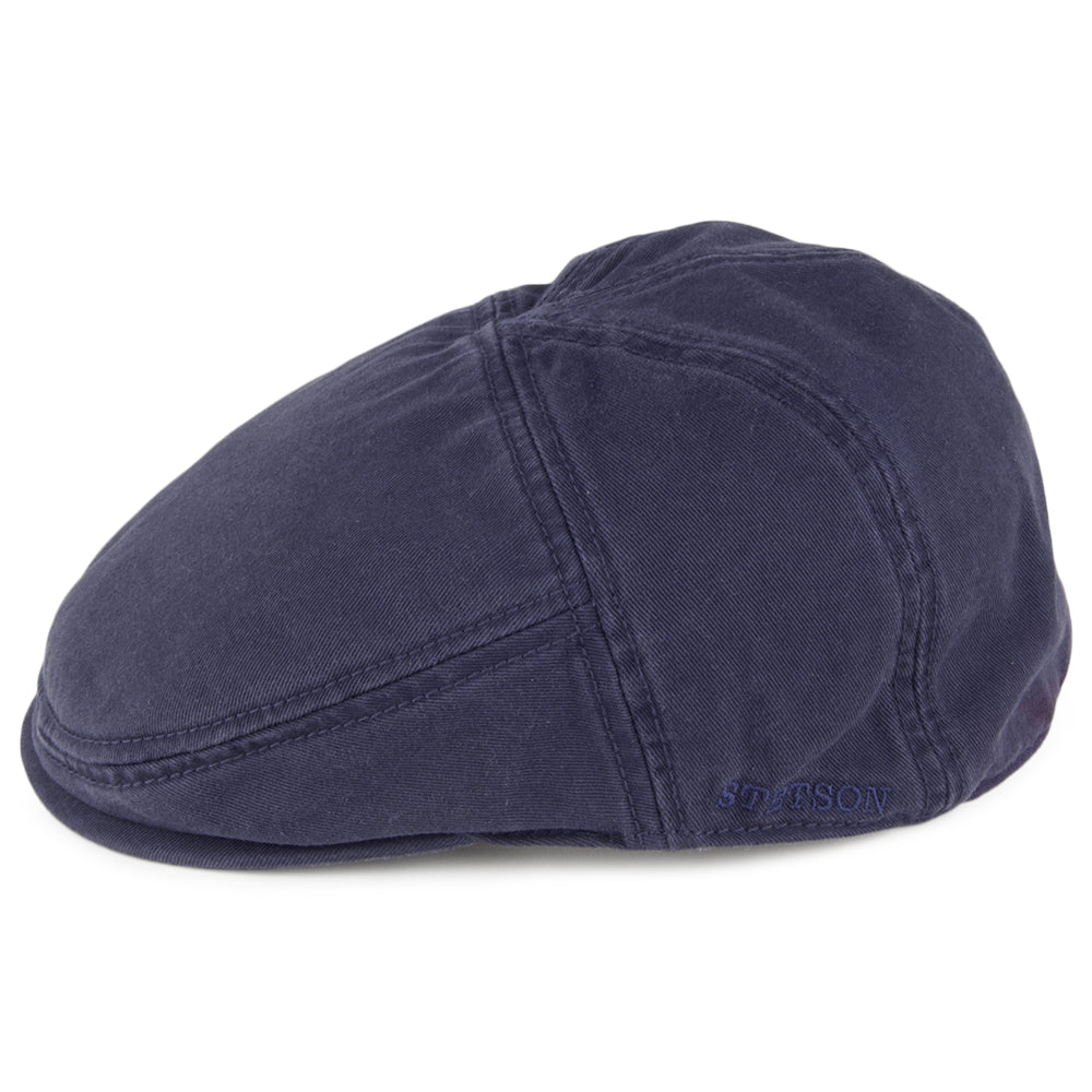 Casquette Plate en Coton Paradise bleu marine STETSON
