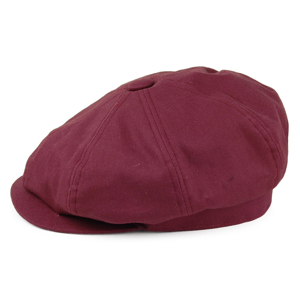 Casquette Gavroche en Lin Gatsby bordeaux DENTON