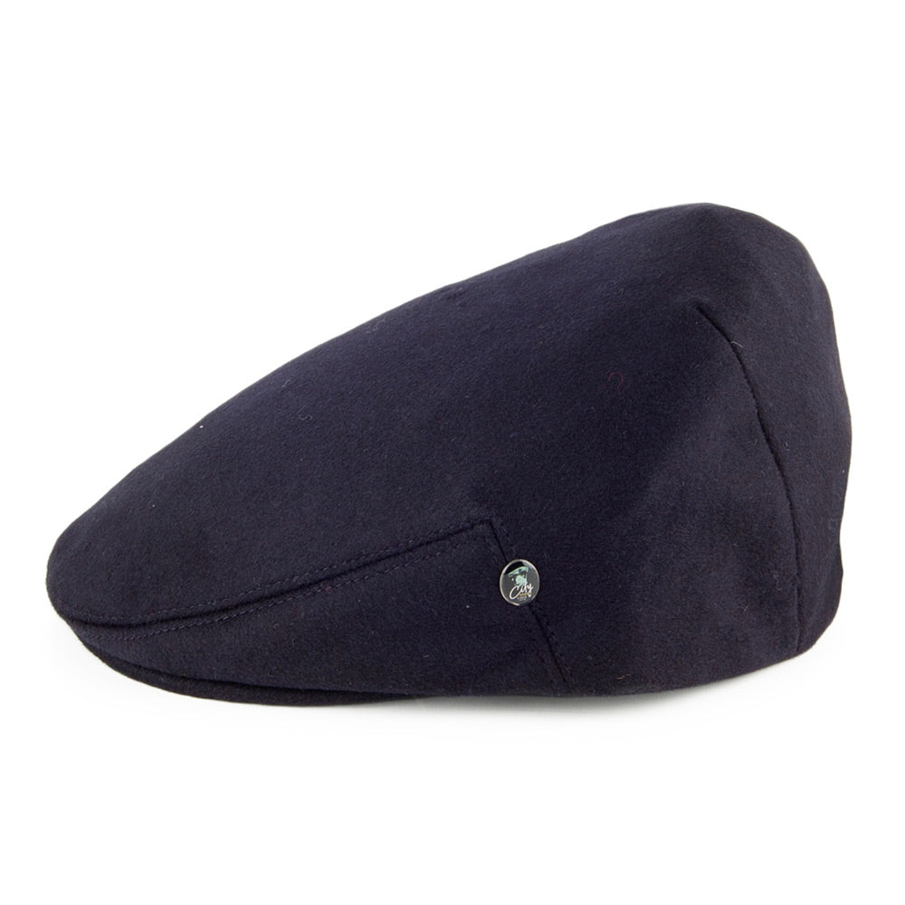 Casquette Plate en Laine Loden bleu marine CITY SPORT