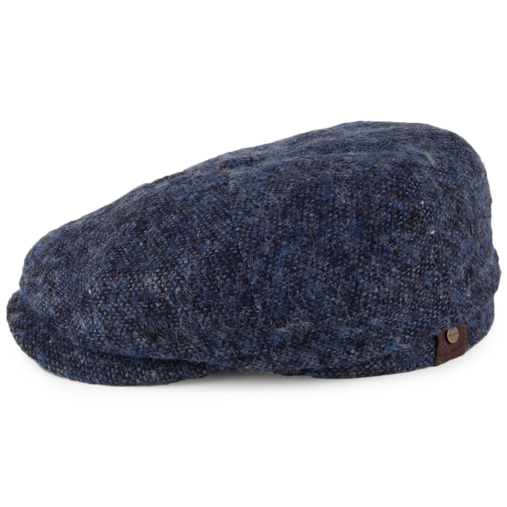 Casquette Gavroche en Tweed du Donegal Hatteras bleu STETSON