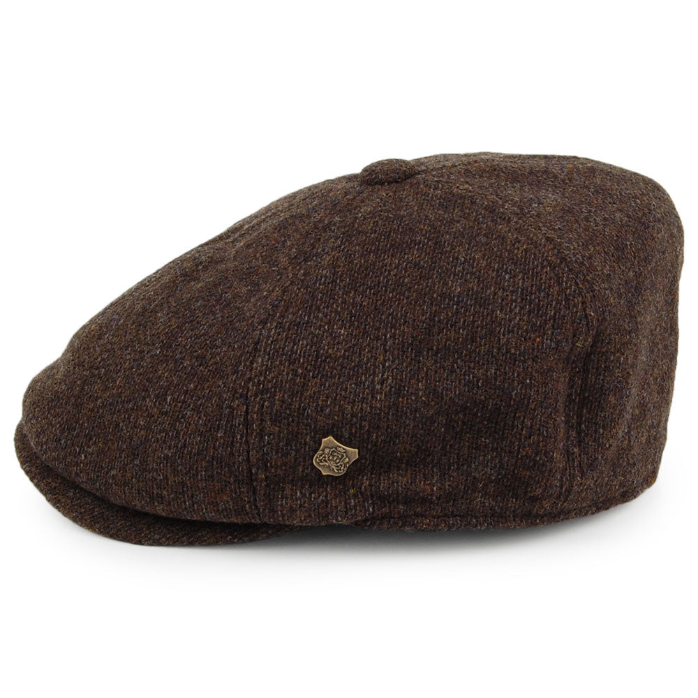 Casquette Gavroche en Laine d'Agneau Mérinos Hudson marron FAILSWORTH