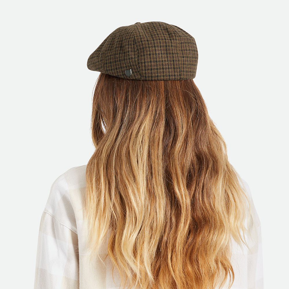 Casquette Gavroche Pied-de-Poule Brood caramel-noir BRIXTON
