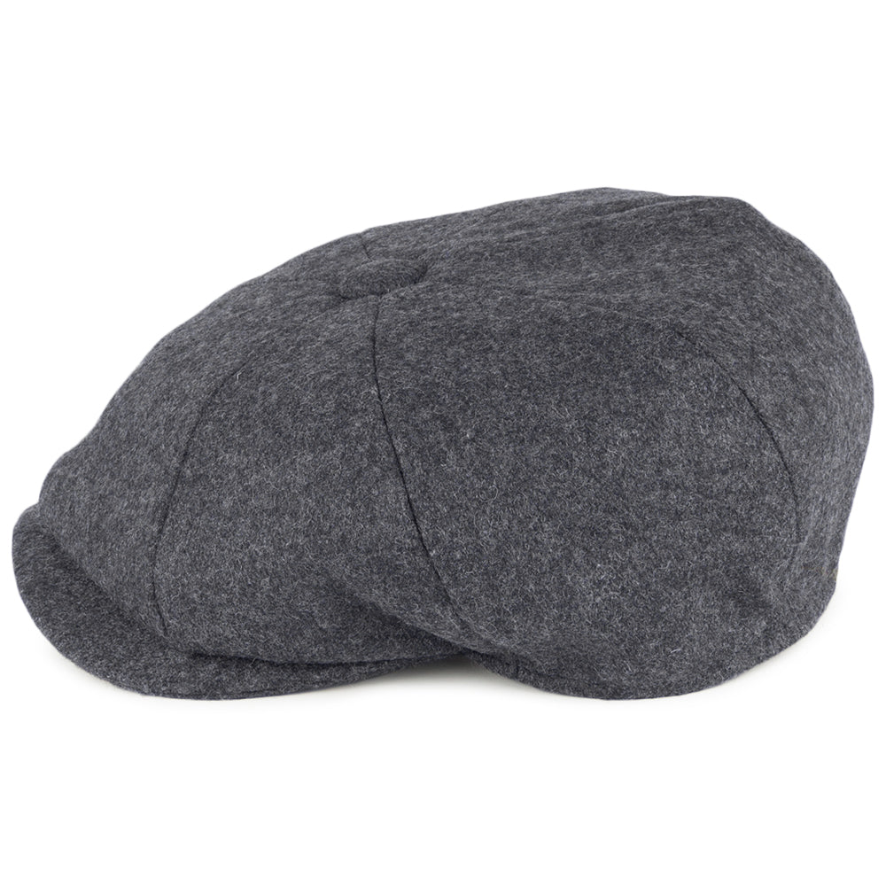 Casquette Gavroche en Laine Melton gris CHRISTYS