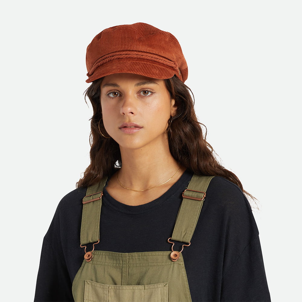 Casquette de Marin en Velours Côtelé ocre BRIXTON