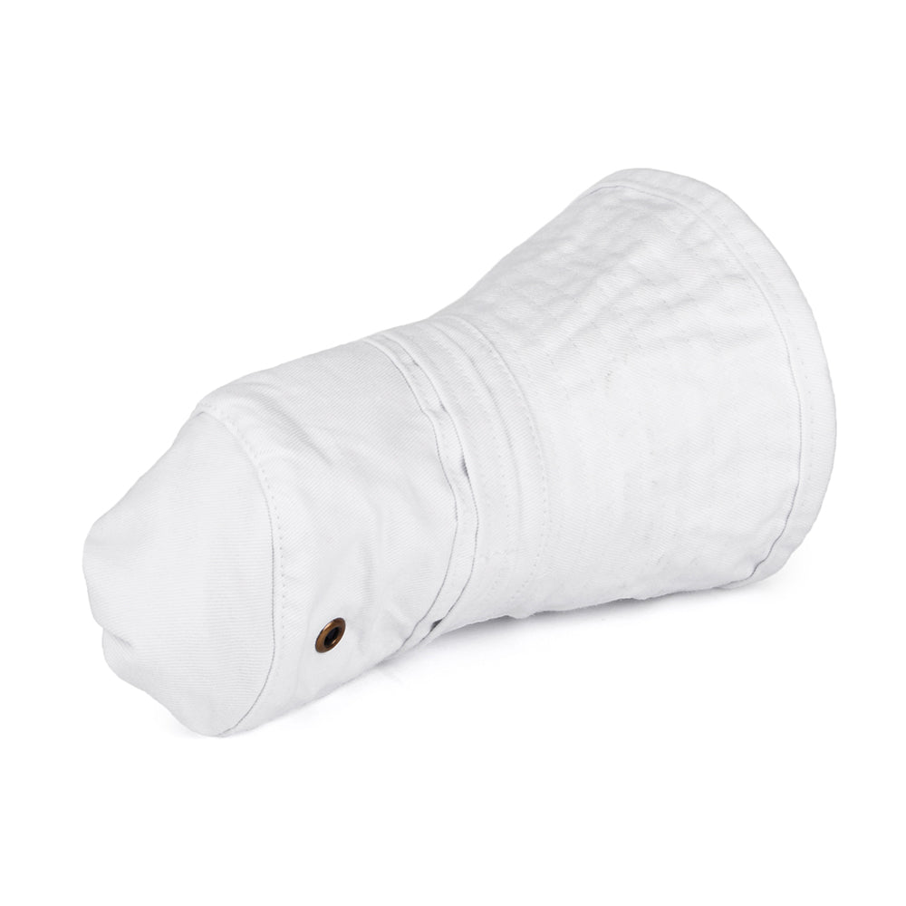 Chapeau Bob Boonie en Coton Pliable blanc JAXON & JAMES