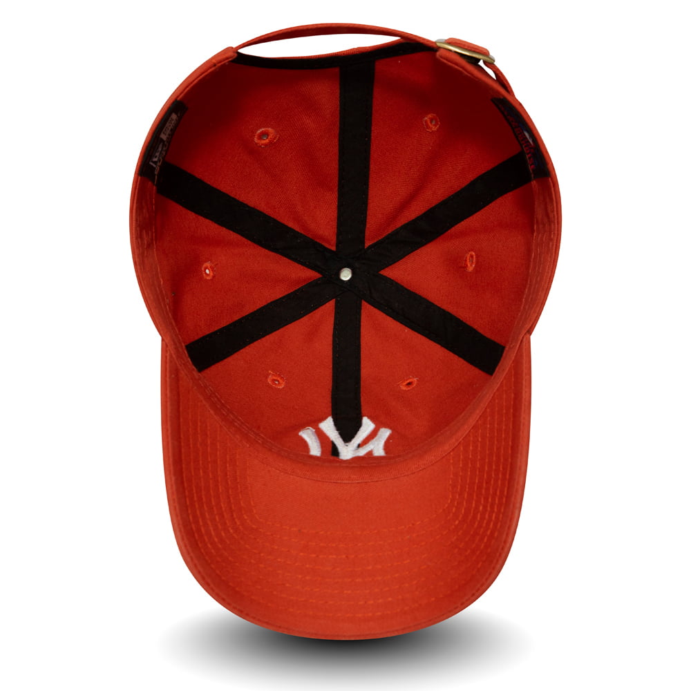 Casquette 9TWENTY MLB Washed Casual Classic New York Yankees orange NEW ERA