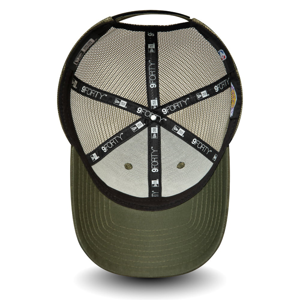 Casquette Trucker 9FORTY NBA Home Field L.A. Lakers olive NEW ERA