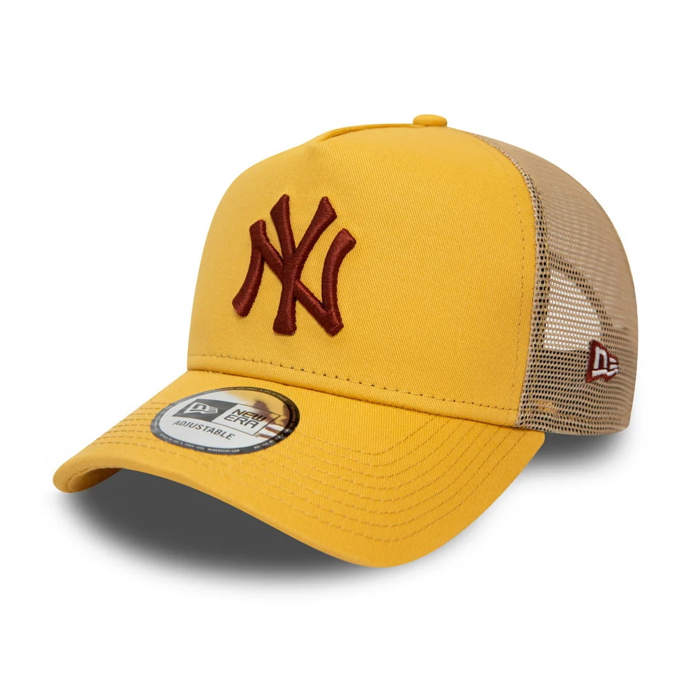 Casquette Trucker A-Frame 9FORTY MLB League Essential New York Yankees jaune NEW ERA