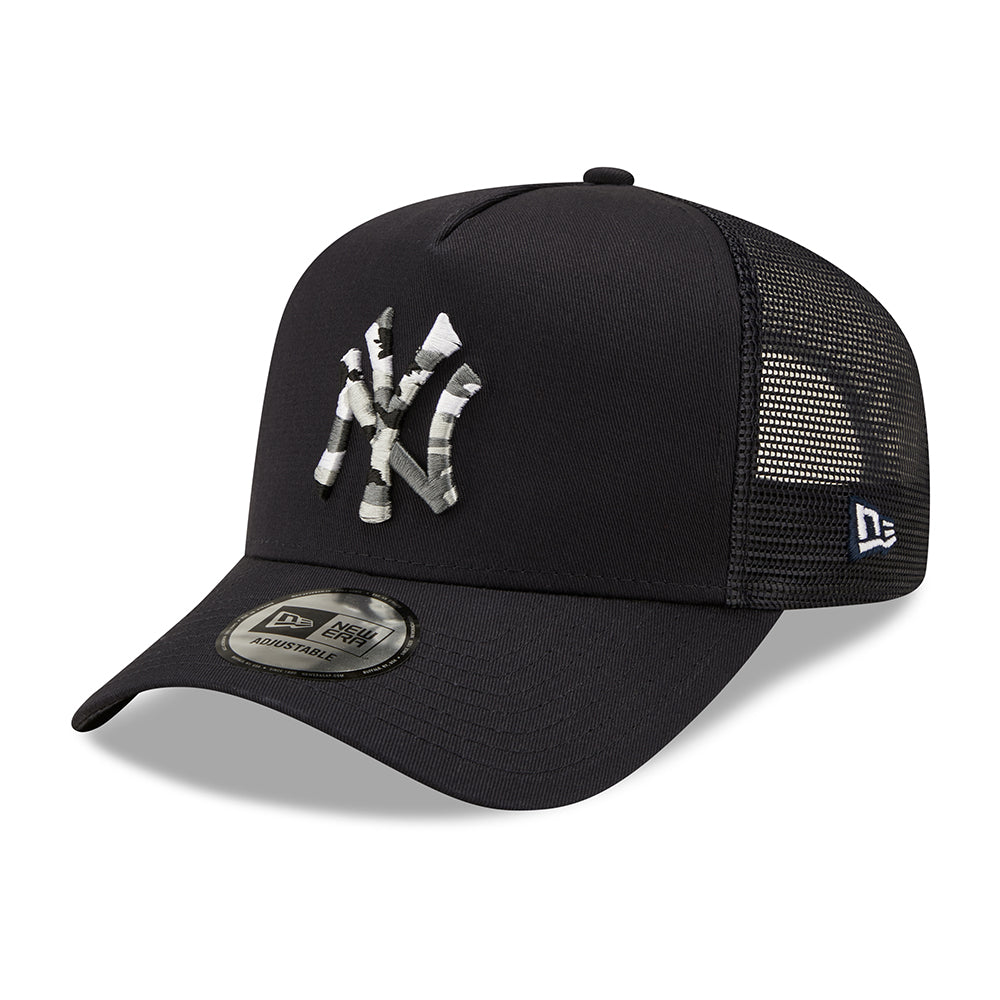 Casquette Trucker 9FORTY MLB Camo Infill A-Frame New York Yankees camouflage bleu NEW ERA