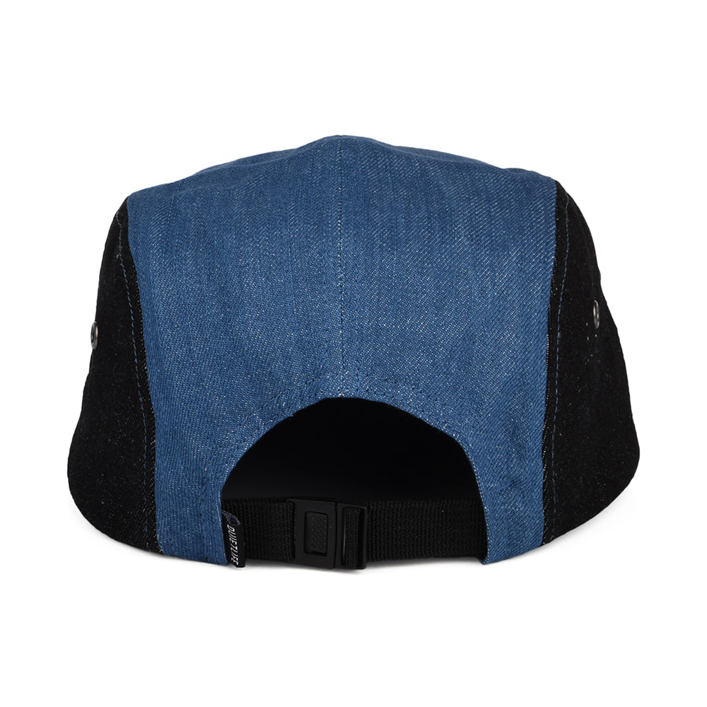 Casquette 5 Panel en Jean Patchwork denim-noir THE QUIET LIFE