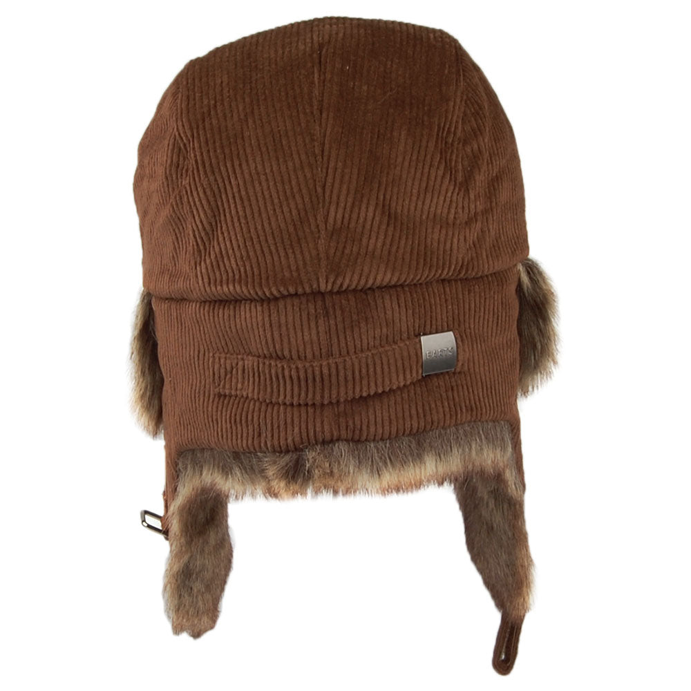 Chapka en Velours Côtelé Rib Bomber marron BARTS