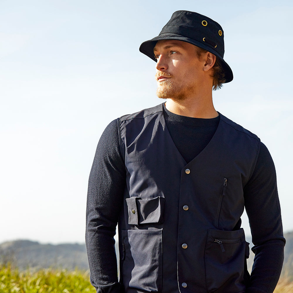 Chapeau Bob en Toile de Coton Iconic T1 bleu marine TILLEY