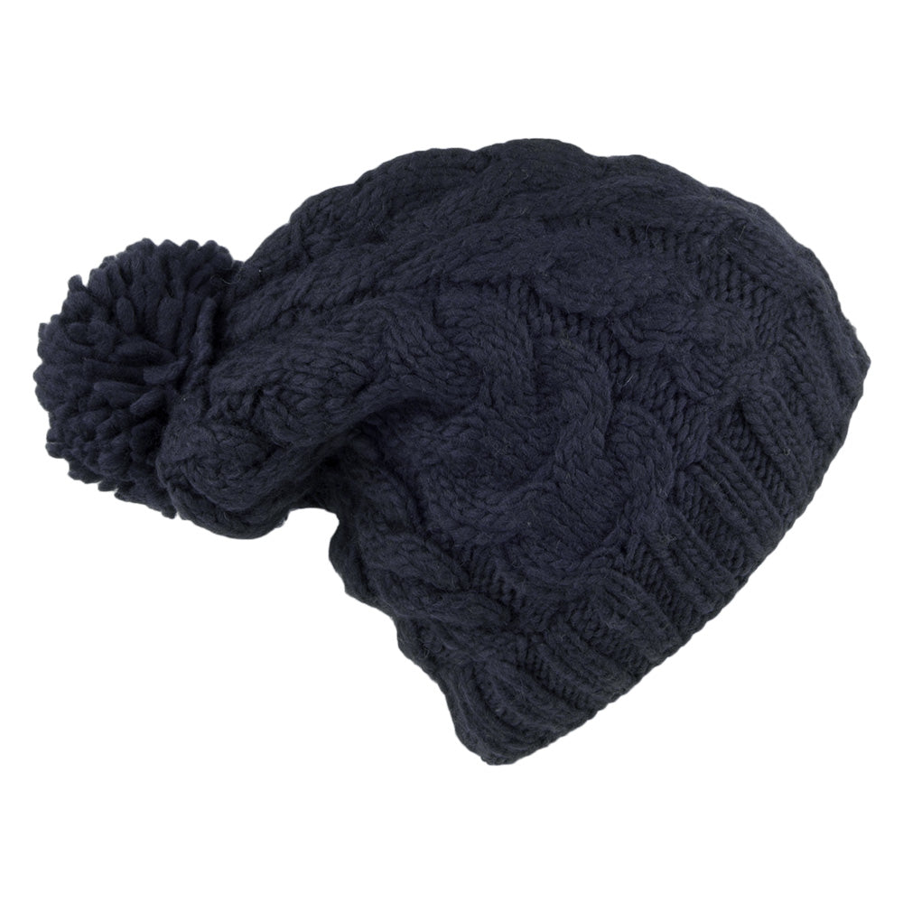 Bonnet Long à Pompon bleu marine KUSAN