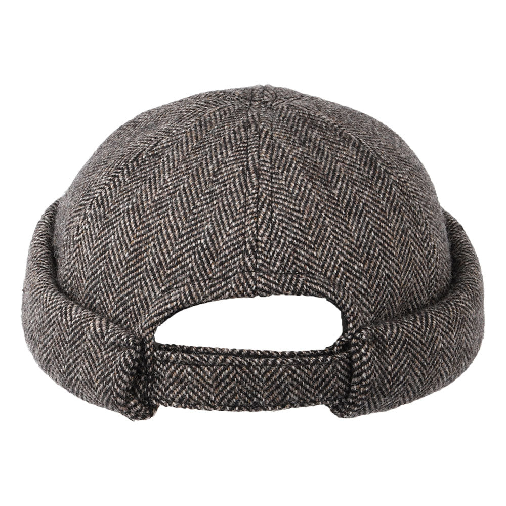 Bonnet Miki Breton en Laine à Chevrons gris-noir STETSON