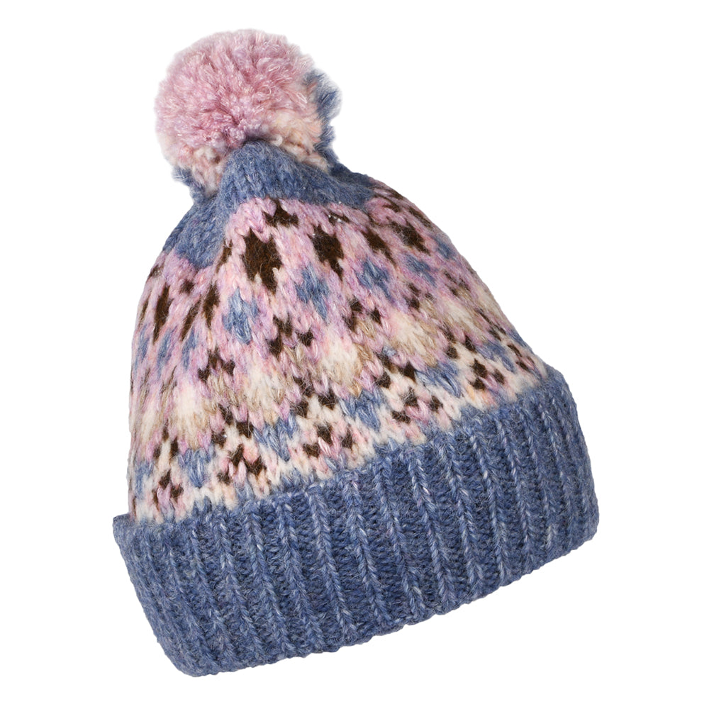 Bonnet à Pompon Recyclé Renaa bleu-multi BARTS