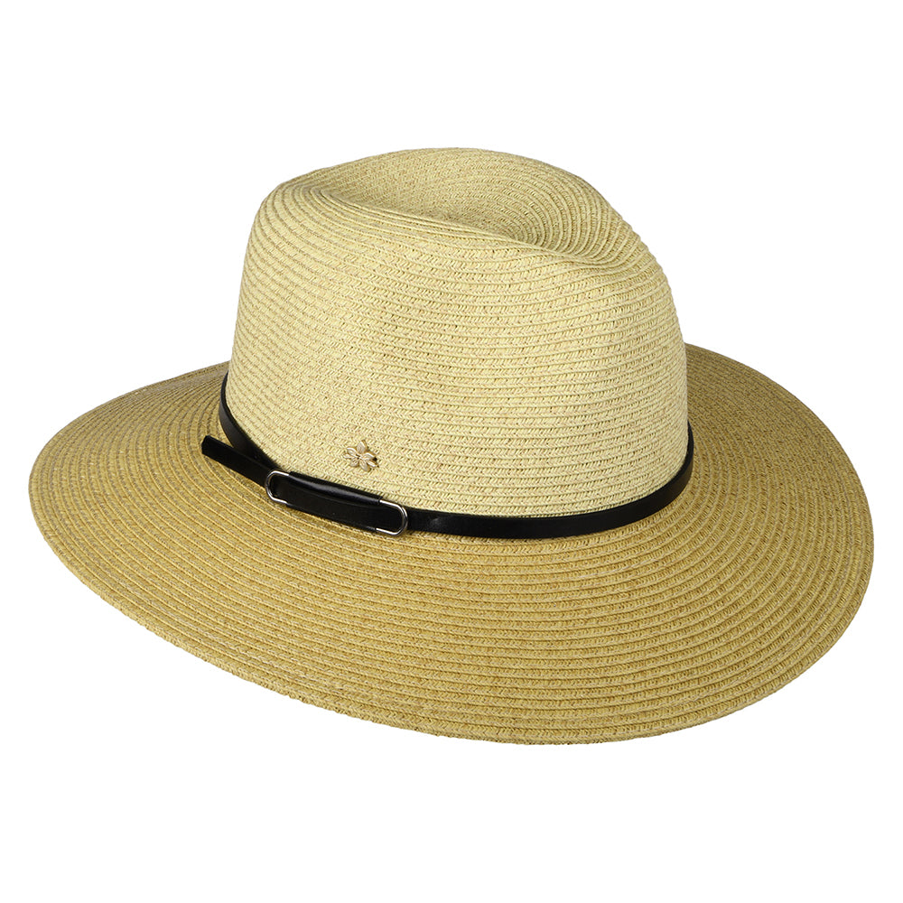 Chapeau Fedora Safari en Papier Tressé Sapo naturel-noir CAPPELLI