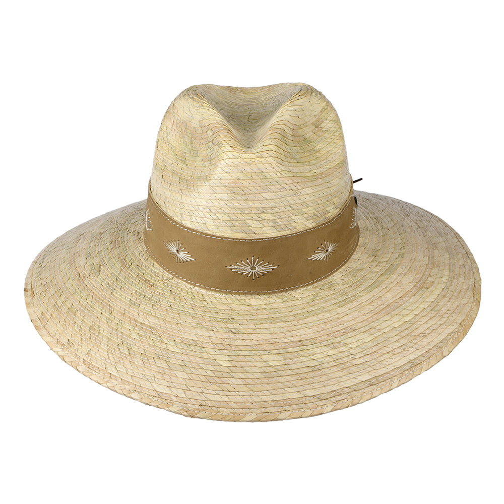Chapeau Fedora Safari en Paille de Palmier Bianca naturel SCALA