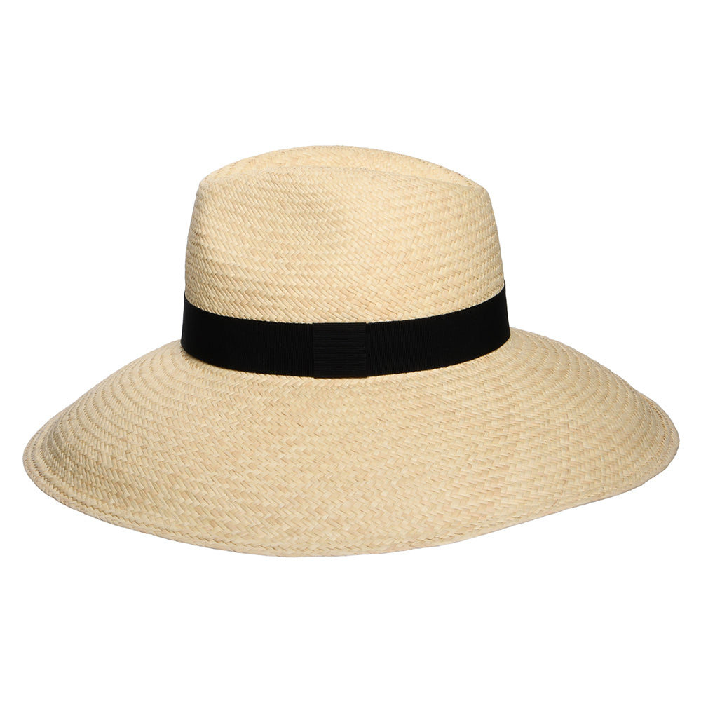 Chapeau Panama à Bord Large avec Bandeau noir Jessica naturel CHRISTYS