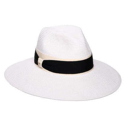 Chapeau Fedora Été à Bord Large Positano blanc FAILSWORTH