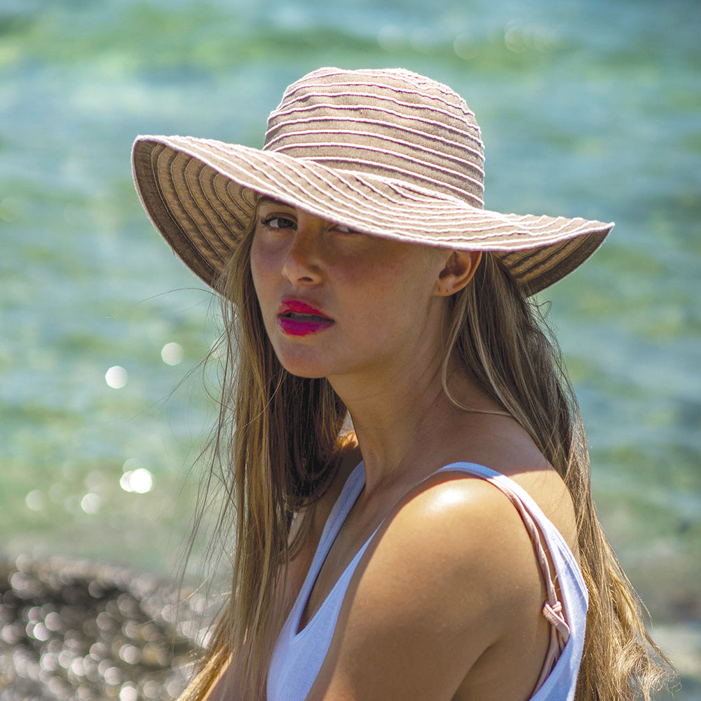 Chapeau Été à Bord Large Sonia khaki CAPPELLI